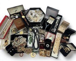 A range of costume and silver jewellery items, watches etc. Many sold AF. Also with a large number