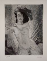 Norman Lindsay (Australian, 1879-1969), ‘Rita’ limited edition facsimile etching. Initialled lower
