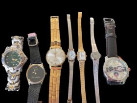 7 watches by various makers including Rotary, Sekonda, Krug-Baumen, Daniel Hechter etc. Watches