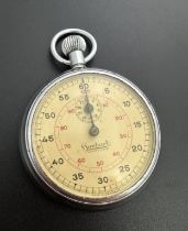 A Hanhart Anker 7 Steine stopwatch of the type issued by the Third Reich Kriegsmarine in WWII. Plain