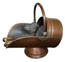 Copper Coal Scuttle, some crushing to base