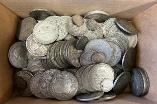 Pre-decimal coin collection, in mixed condition, total weight 1560g+.