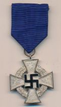 Germany – Second World War, Third Reich, 25 Faithful Years Service Medal, frosted metal finish