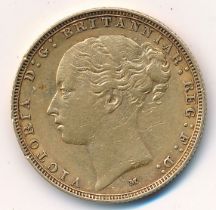 Queen Victoria 1886M full gold sovereign fine.