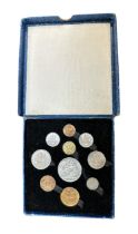 King George VI 1951 Festival of Britain ten coin proof set, crown to farthing, in Royal Mint blue