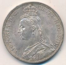 Victoria Jubilee Head 1892 crown, about extremely fine.