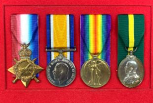 First World War – William Roddis – First World War Medal group awarded to 1545 PTE W RODDIS