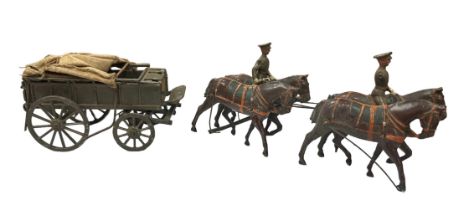Britains Army Medical Corps wagon No. 145a, generally good plus to good, with horses (4) and