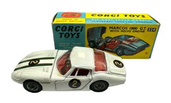 Corgi Marcos 1800 GT No. 324, generally excellent to good plus (some discolouration) in excellent