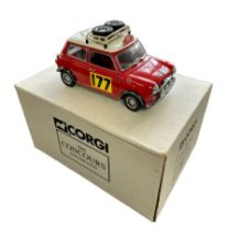 Corgi 1/18th scale 1967 Mini Cooper Rally red, number 177 No. 99594, generally excellent in
