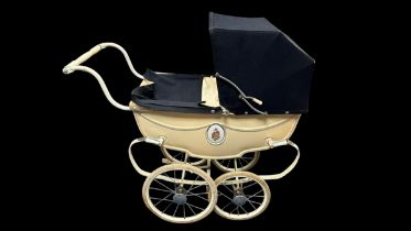 Silver Cross pram, generally good plus (some surface corrosion to chassis and spoked wheels, dark