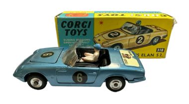 Corgi Lotus Elan S2 no. 318, generally excellent in good plus box (some edge wear and small tears to