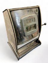 Vintage 1960’s One Arm Bandit slot machine by Ruffler & Walker, London. Vintage slot fruit machine