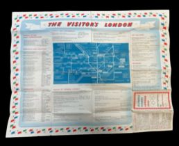 1948 Olympic Games via London Transport poster, featuring a map of the Wembley Area