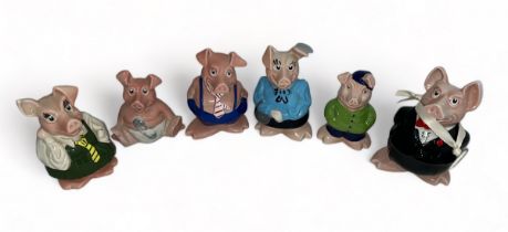 Wade 1980s Nat West Pig ceramic money boxes including stoppers in bases, generally excellent to good