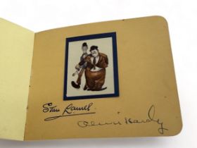 Two vintage autograph books containing several autographs, mainly of stars of the entertainment