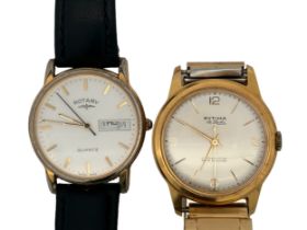 Pair of watches to include; a Rytima watch and a Rotary watch. Rytima de luxe watch with Arabic