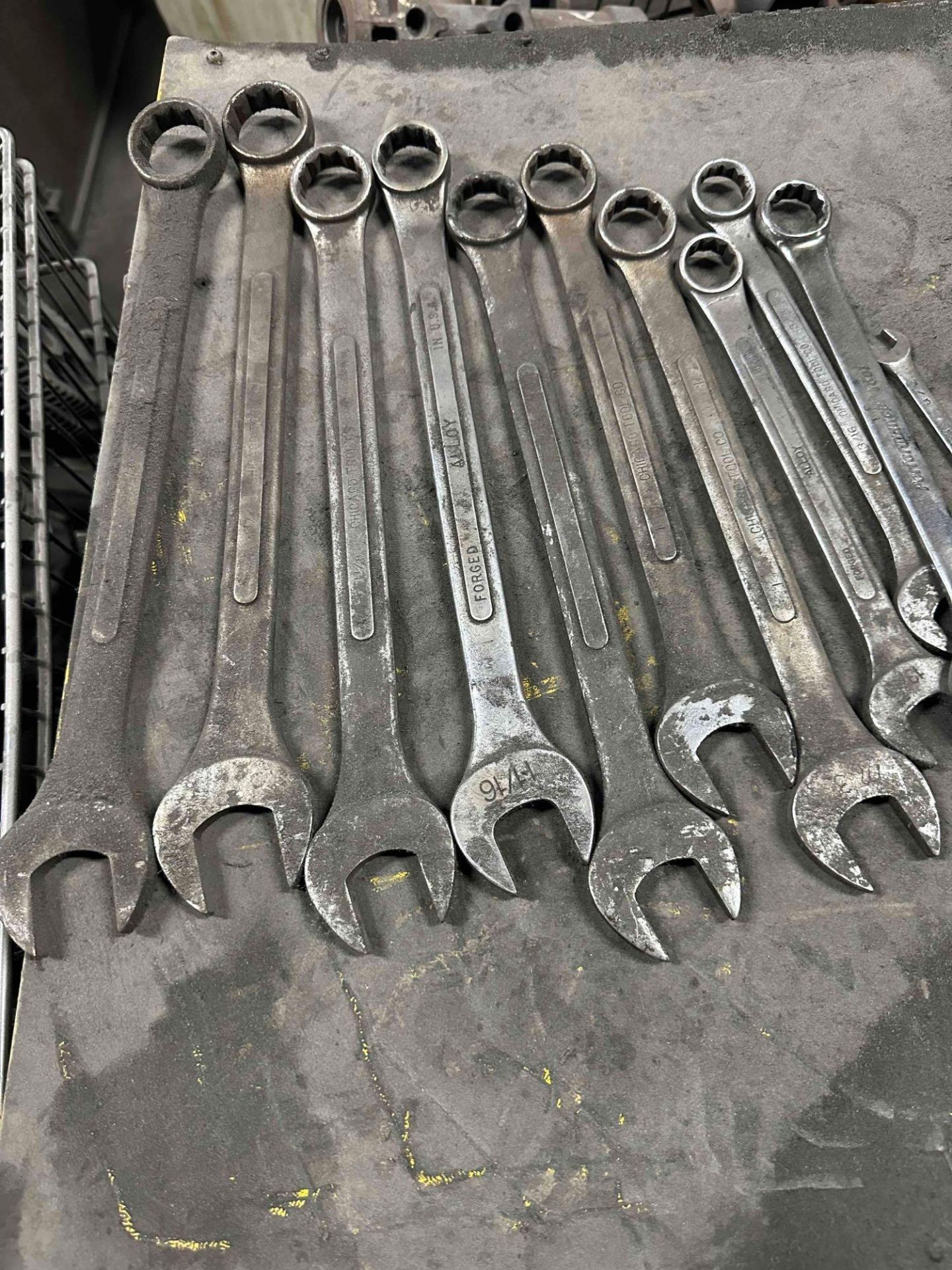 Box Wrenches, Punches, (1) Pipe Wrench, Files, Scrapers, Nips, Drill Bits & Scrappers Assorted
