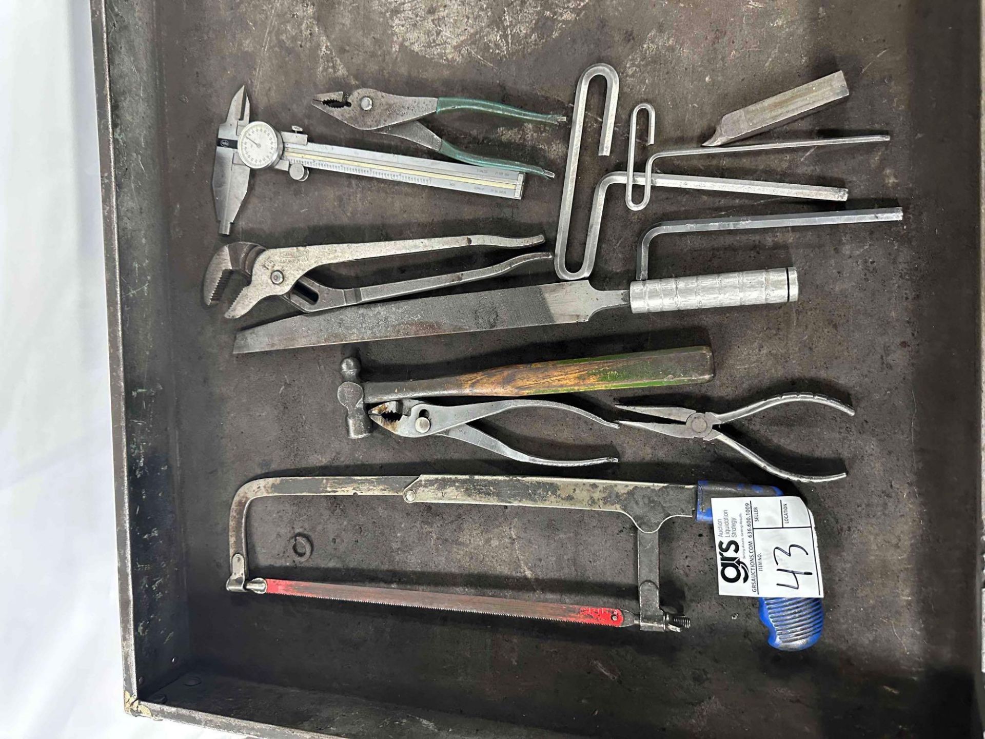 Hand Saw, File, Crescent Wrench, Pliers, Ball Pin Hammer Assorted - Image 3 of 4