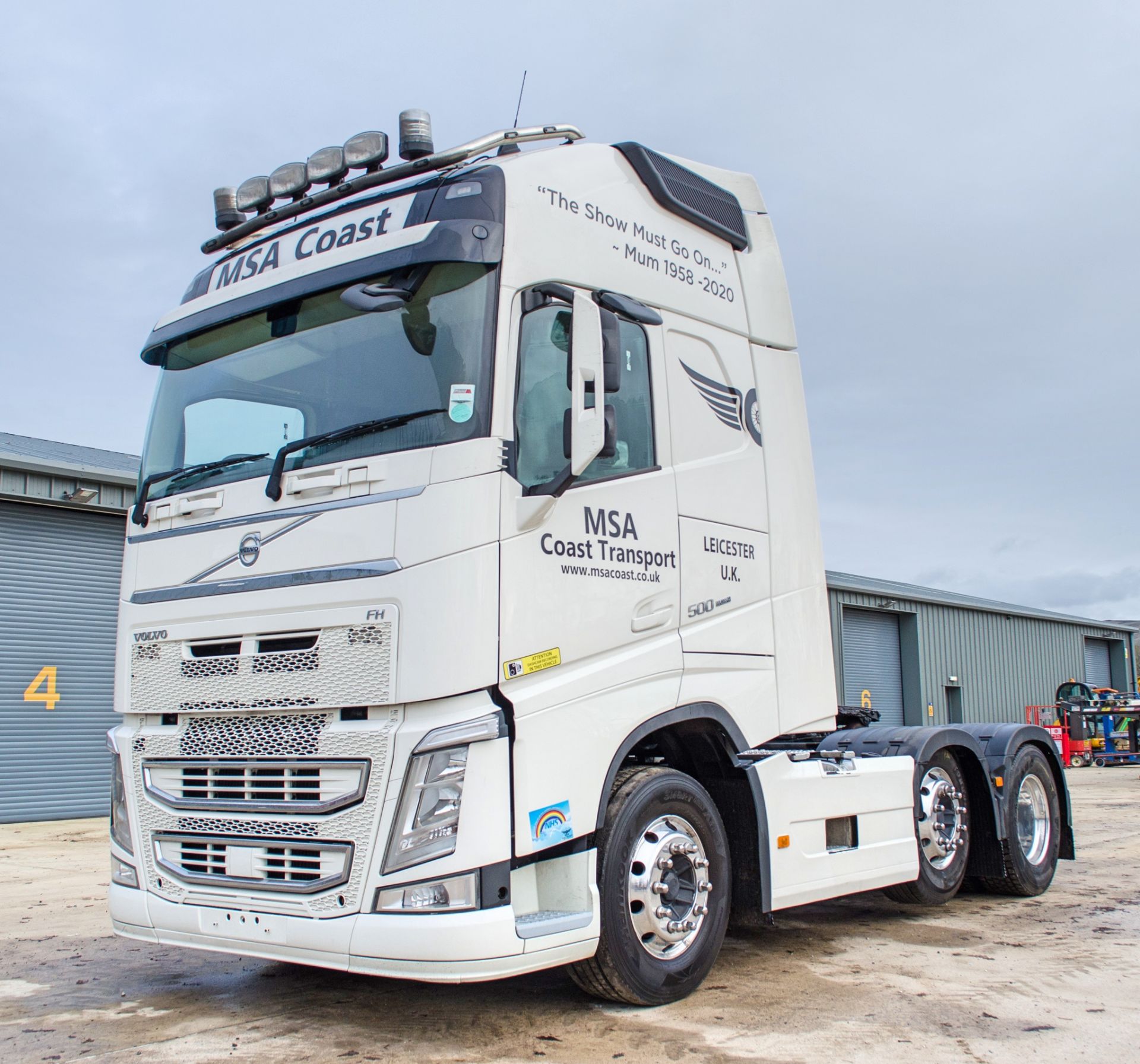 Volvo FH 500  6x2 tractor unit Registration Number: V500 MSA Date of Registration: May 2017 MOT