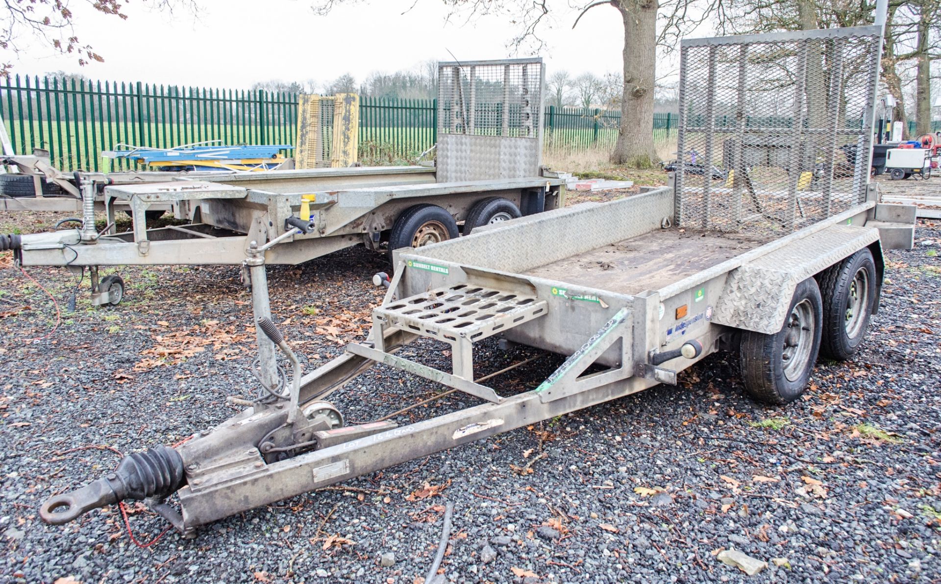 Indespension 8 ft x 4 ft tandem axle plant trailer S/N: 126860 A780992