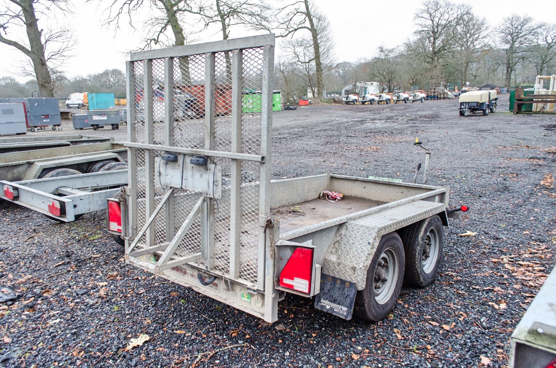 Indespension 8 ft x 4 ft tandem axle plant trailer S/N: 126860 A780992 - Image 2 of 6