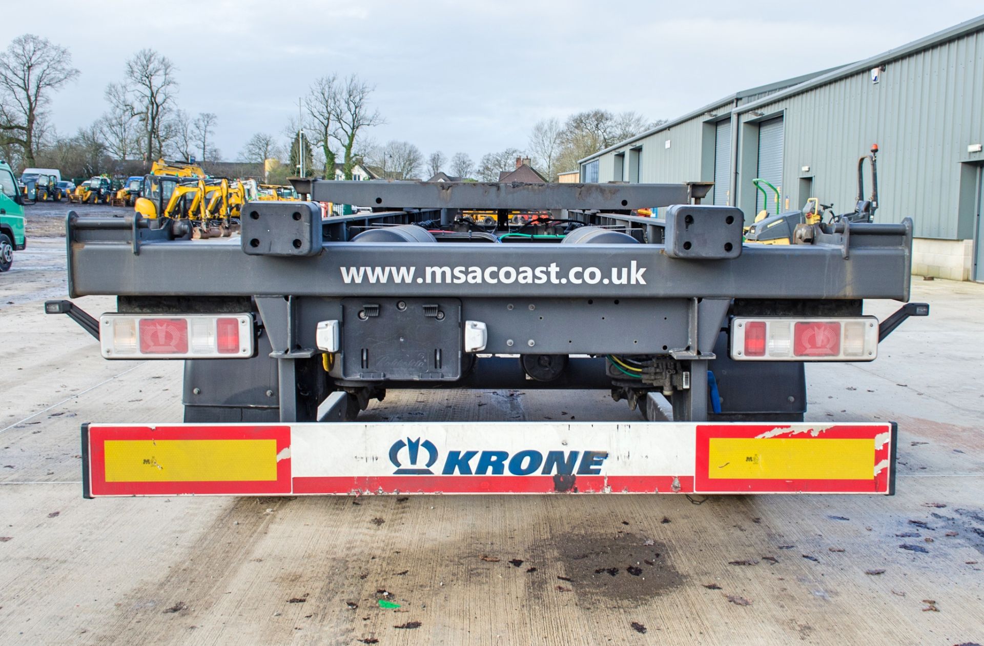 Krone 13 metre tri axle sliding bogie container trailer S/N: WKES000000919214 - Image 6 of 16