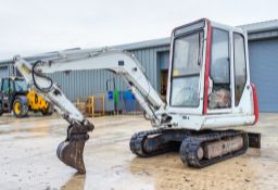 Takeuchi TB025 2.5 tonne rubber tracked mini excavator S/N: 1257305 Recorded Hours: 5849 blade,