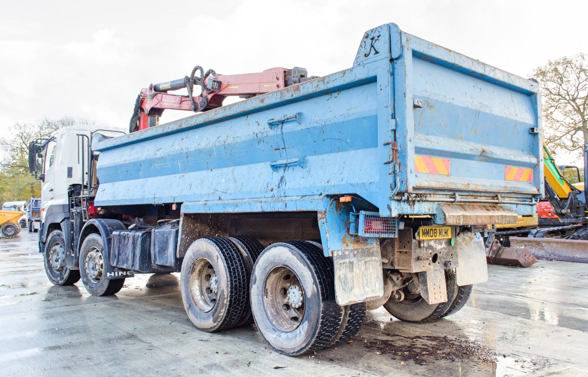 Hino 3241 32 tonne 8 wheel grab/tipper lorry Registration Number: MM08 MUK Date of Registration: - Image 4 of 29