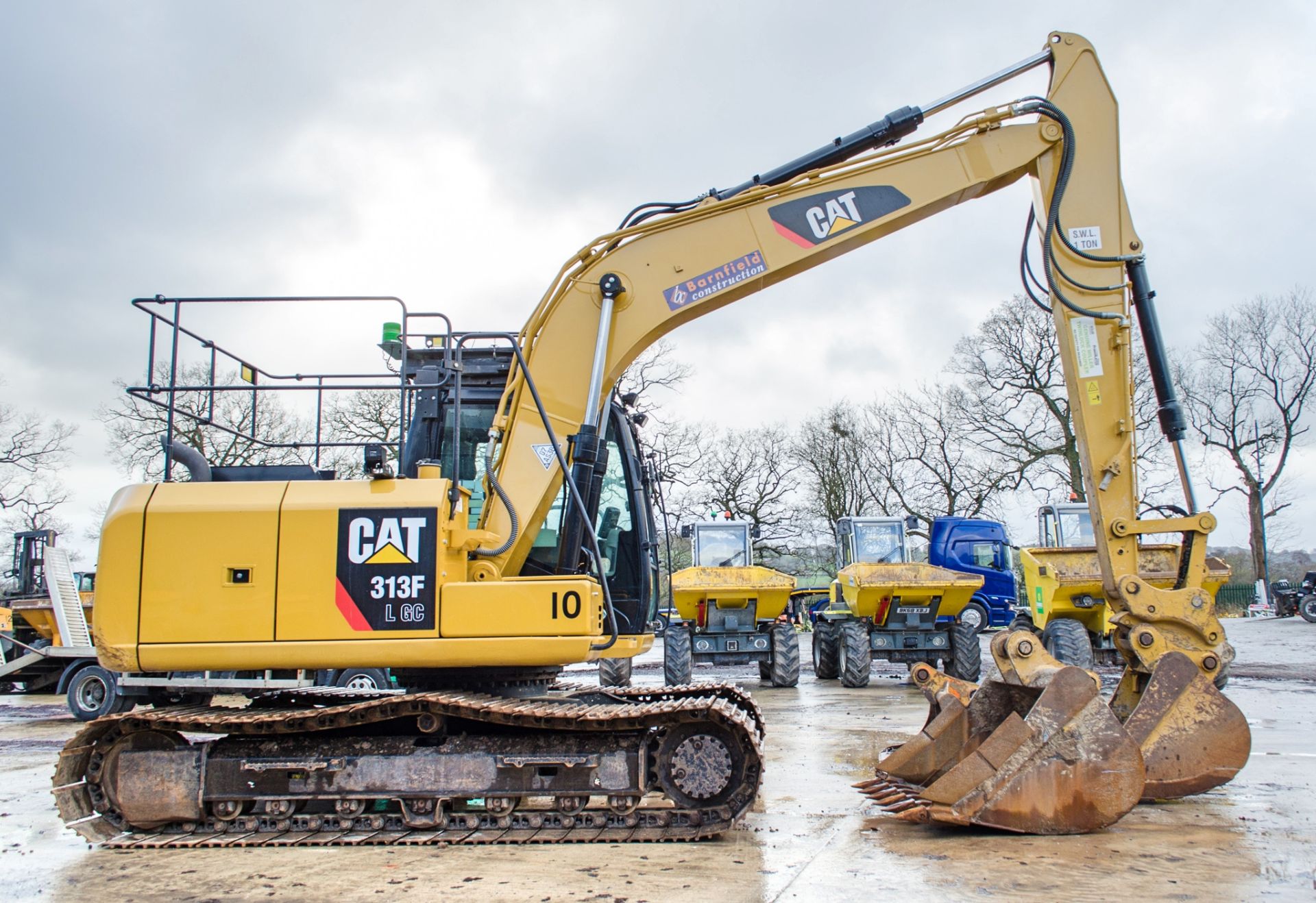 Caterpillar 313F LGC 13.8 tonne steel tracked excavator Year: 2017 S/N: CAT0313FVGJD10187 Recorded - Image 7 of 33