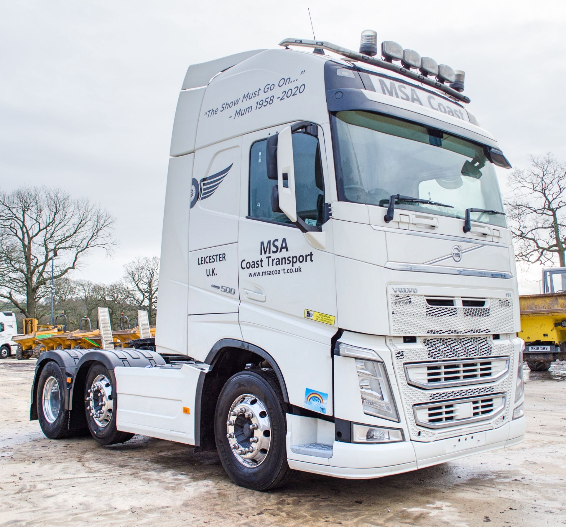 Volvo FH 500  6x2 tractor unit Registration Number: V500 MSA Date of Registration: May 2017 MOT - Image 2 of 25