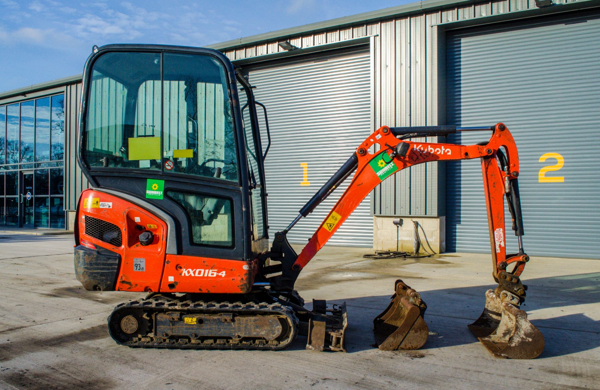 Kubota KX016-4 1.6 tonne rubber tracked mini excavator Year: 2014 S/N: 57579 Recorded Hours: 1952 - Image 8 of 23