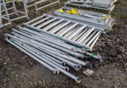 Various aluminium scaffold parts as photographed