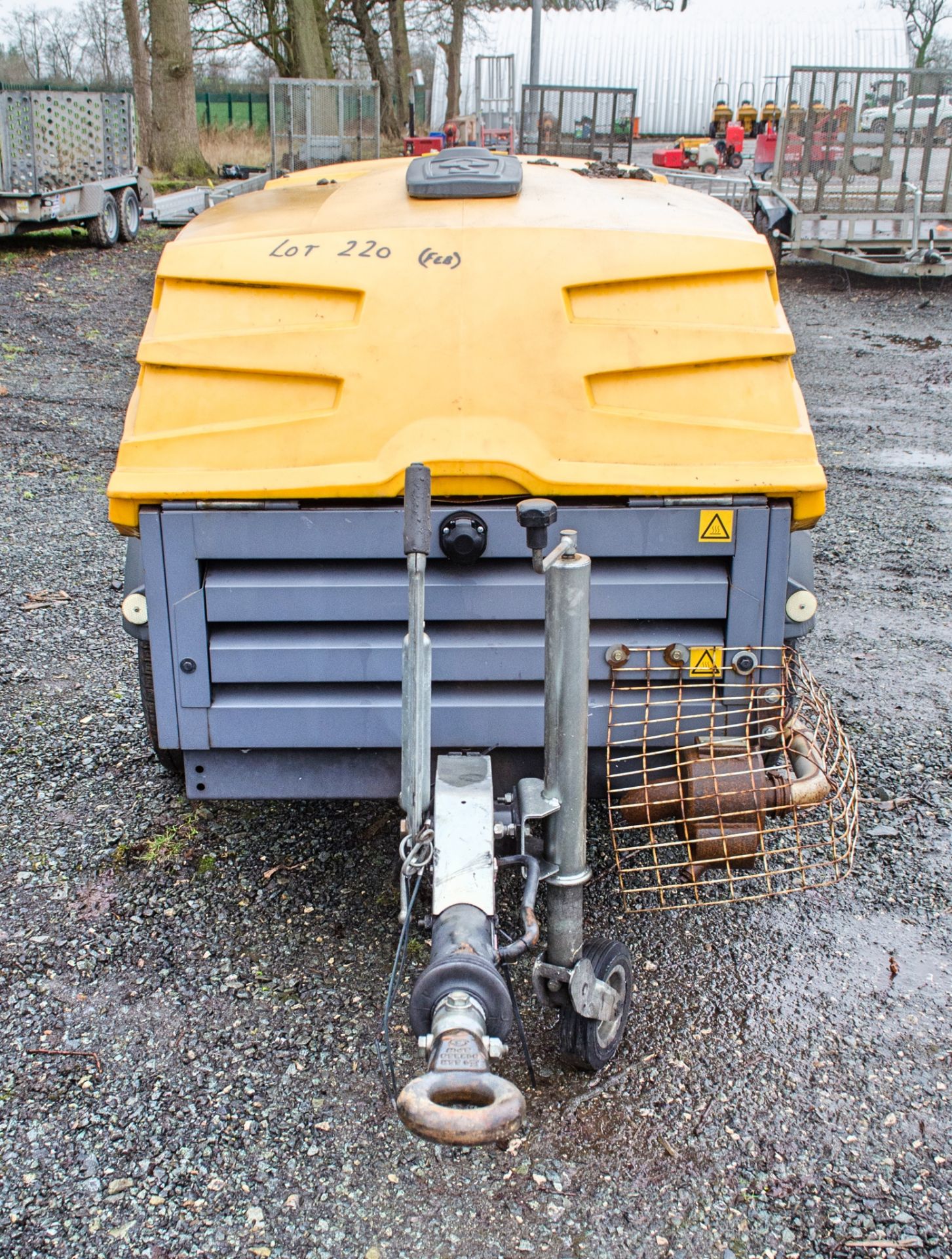 Atlas Copco XAS77 diesel driven fast tow mobile air compressor Year: 2015 S/N: APP383854 Recorded - Image 3 of 7