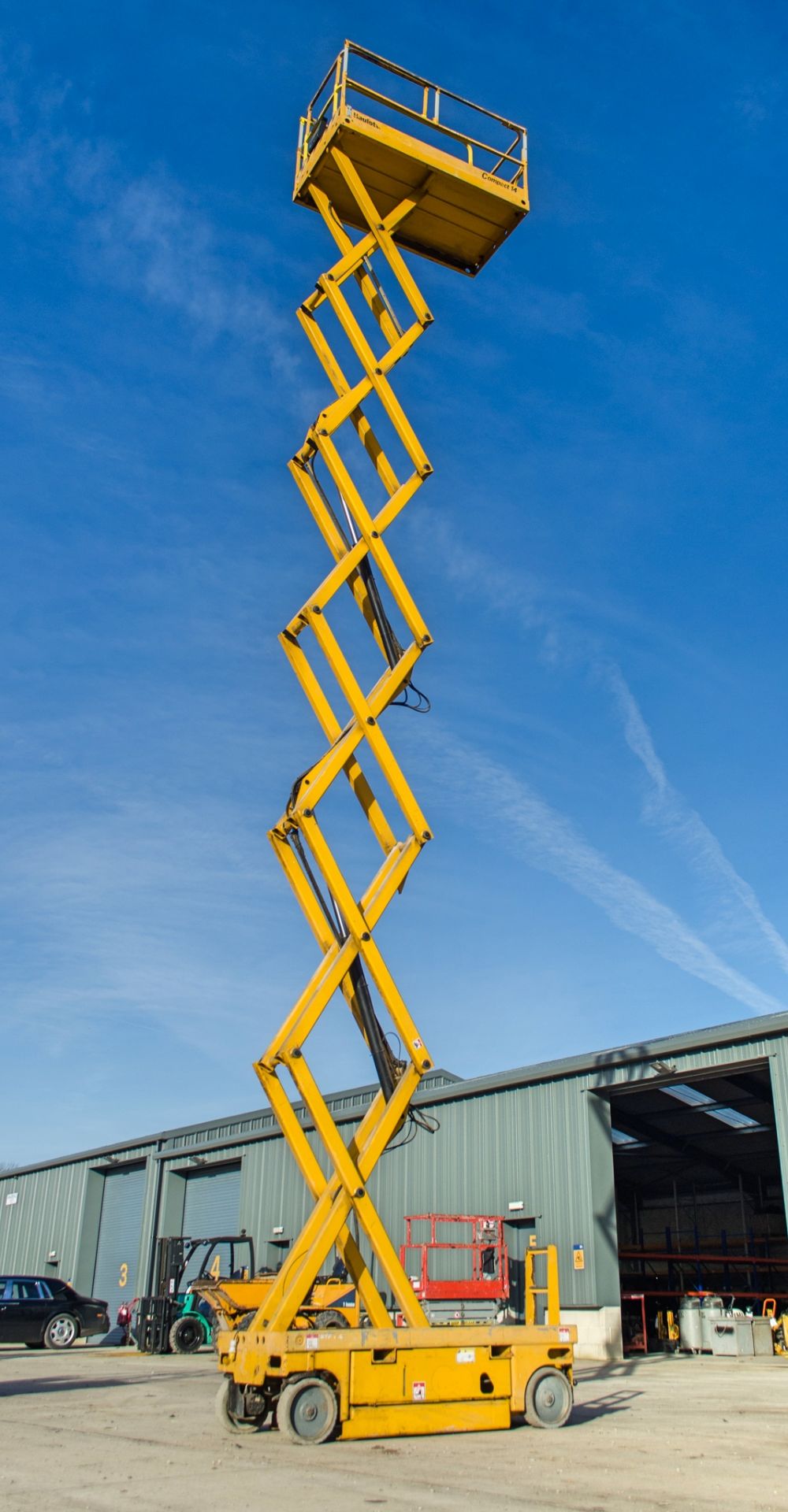 Haulotte Compact 14 battery electric scissor lift access platform Year: 2011 S/N: CE144393 - Image 7 of 12