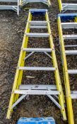 Clow 6 tread glass fibre framed aluminium step ladder