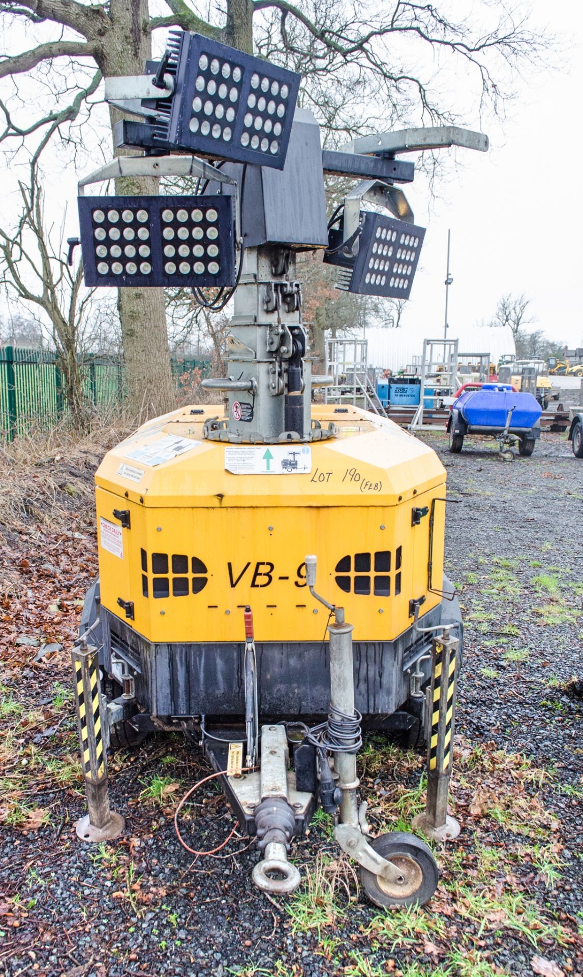 Generac VB9 diesel driven fast tow LED mobile lighting tower Year: 2016 S/N: 1603800 Recorded hours: - Image 3 of 9