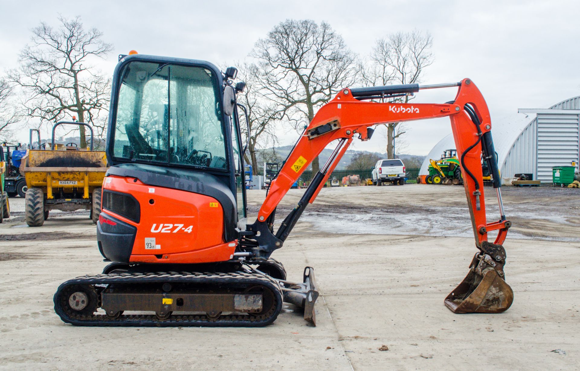 Kubota U27-4 2.7 tonne rubber tracked mini excavator Year: 2016 S/N: 58869 Recorded Hours: 1806 - Image 7 of 23