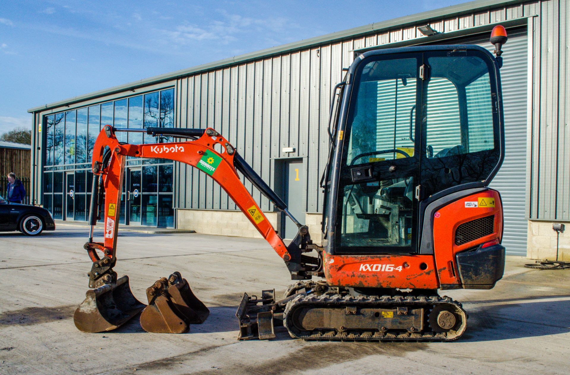 Kubota KX016-4 1.6 tonne rubber tracked mini excavator Year: 2014 S/N: 57579 Recorded Hours: 1952 - Image 7 of 23