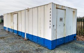 32 ft x 9 ft steel jack leg toilet site unit Comprising of Gent toilet (6 toilets, 6 sinks & 5