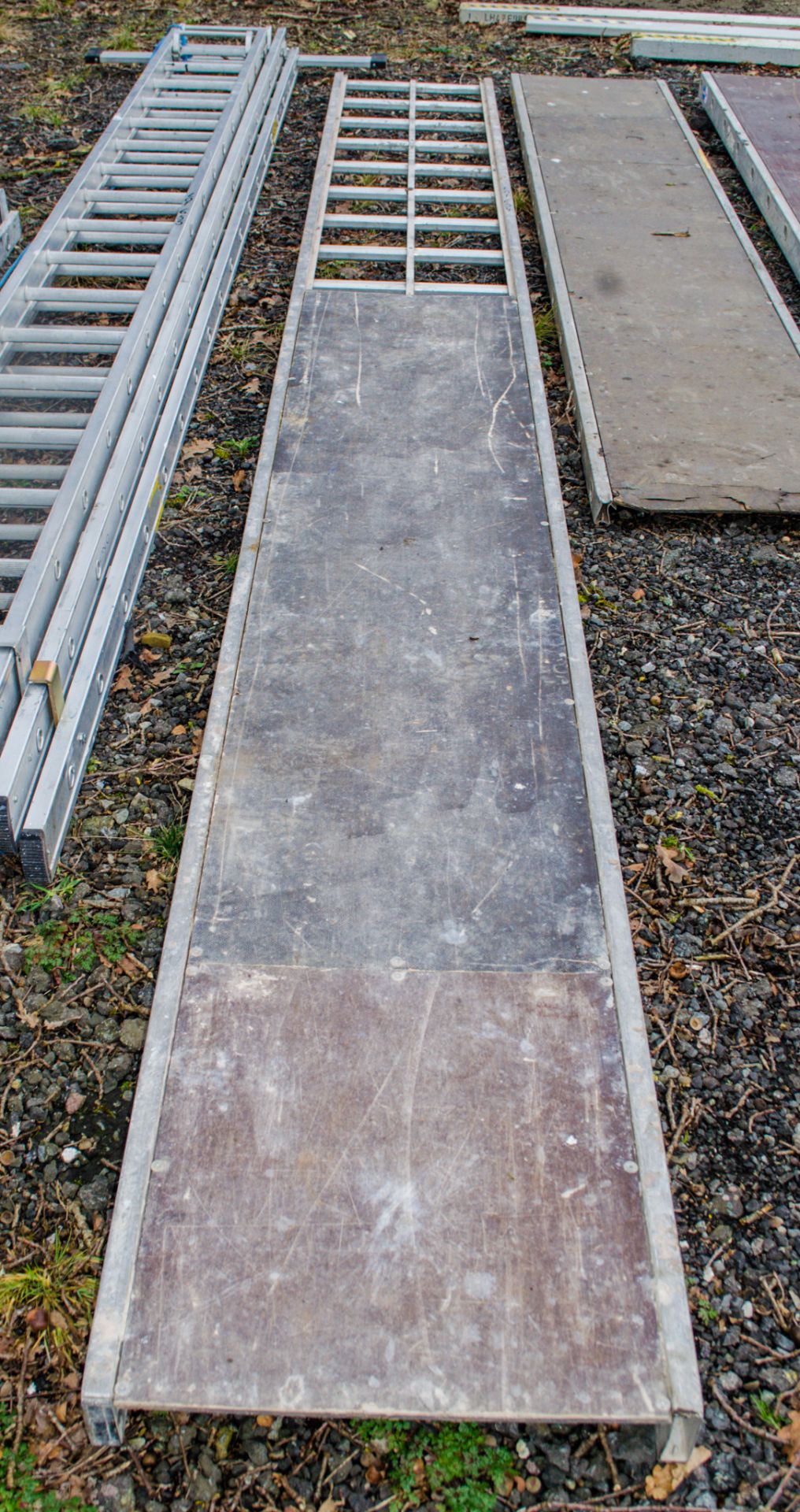 Aluminium staging board approx. 18 foot long STA900