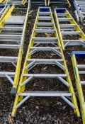 Clow 10 tread glass fibre framed aluminium step ladder A11082317