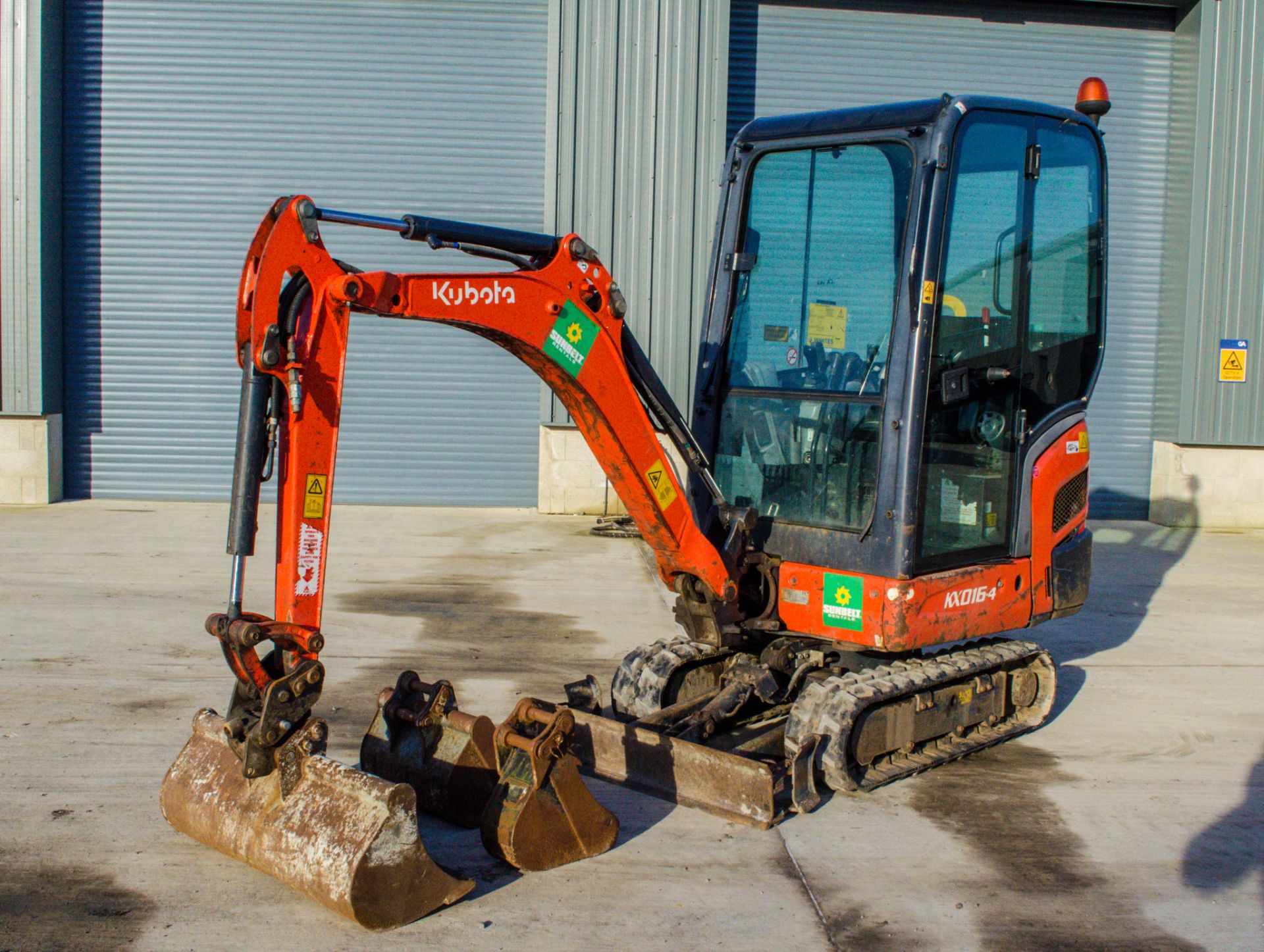 Kubota KX016-4 1.6 tonne rubber tracked mini excavator Year: 2014 S/N: 57579 Recorded Hours: 1952