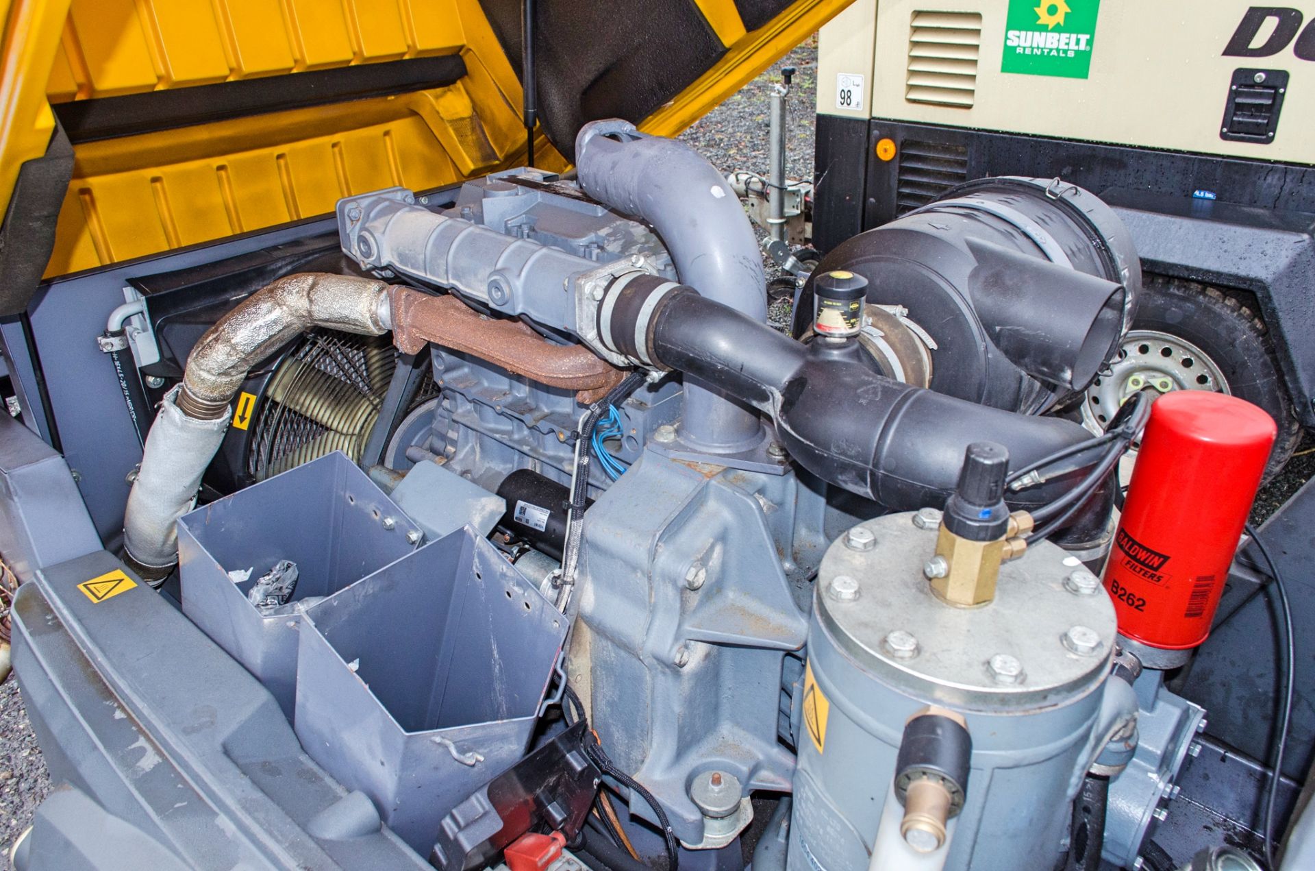 Atlas Copco XAS77 diesel driven fast tow mobile air compressor Year: 2015 S/N: APP383854 Recorded - Image 5 of 7