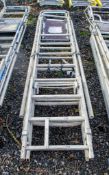 Tubesca extending 8 tread aluminium step ladder EXP2472