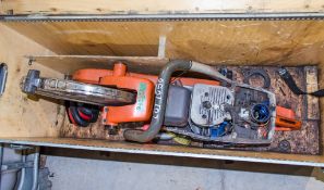 Husqvarna K1270 rail petrol driven cut off saw c/w carry box ** Parts missing ** A988286