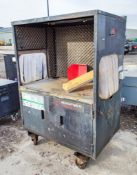 Armorgard Cutting station steel cabinet & bench A725748 ** No key & locked **