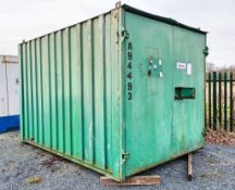 12 ft x 8 ft steel store site unit c/w keys A94493