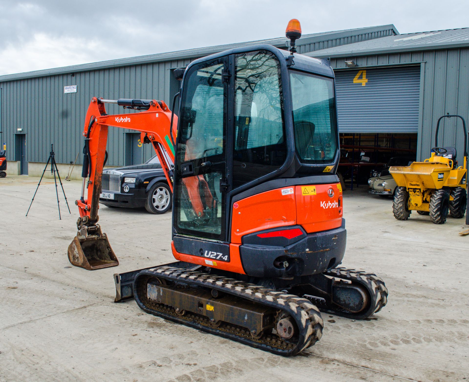 Kubota U27-4 2.7 tonne rubber tracked mini excavator Year: 2016 S/N: 58869 Recorded Hours: 1806 - Image 4 of 23