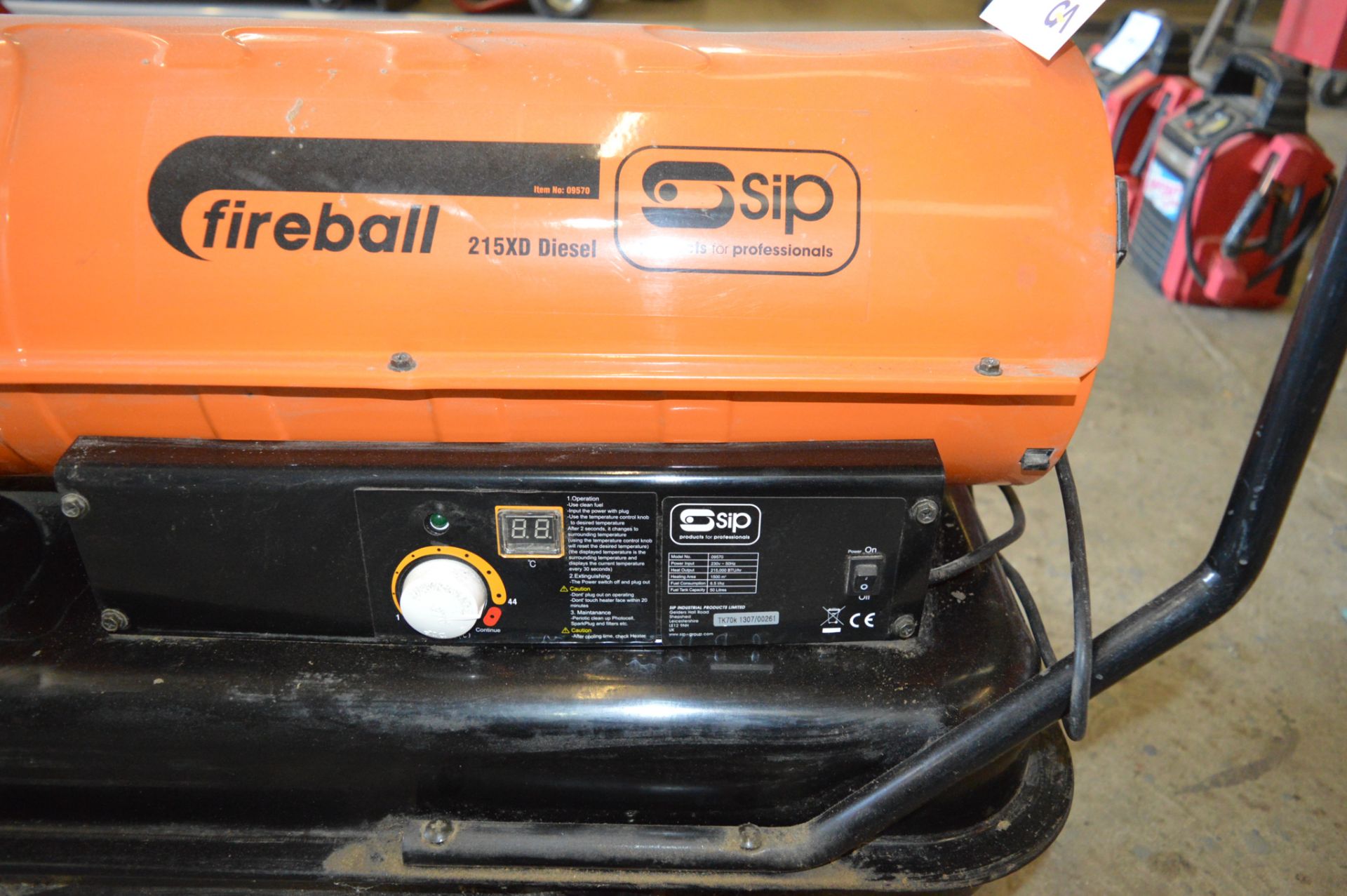 SIP 240v diesel space heater Model: Fireball 215XD ** No VAT on hammer price but VAT will be charged - Image 3 of 3